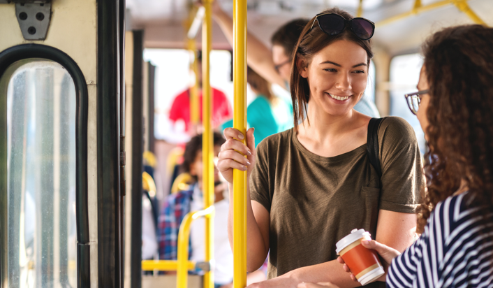 Trayectos en transporte público libres de gérmenes.